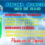 Nuevos horarios de la Piscina Municipal.