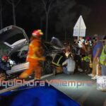 Varios heridos tras una salida de vía en la carretera Bonares a Lucena en la que fallecieron tres caballos